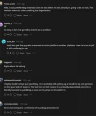 Kick is owned by a gambling website, after all. That could be dangerous to a recovering addict (Image via Reddit)